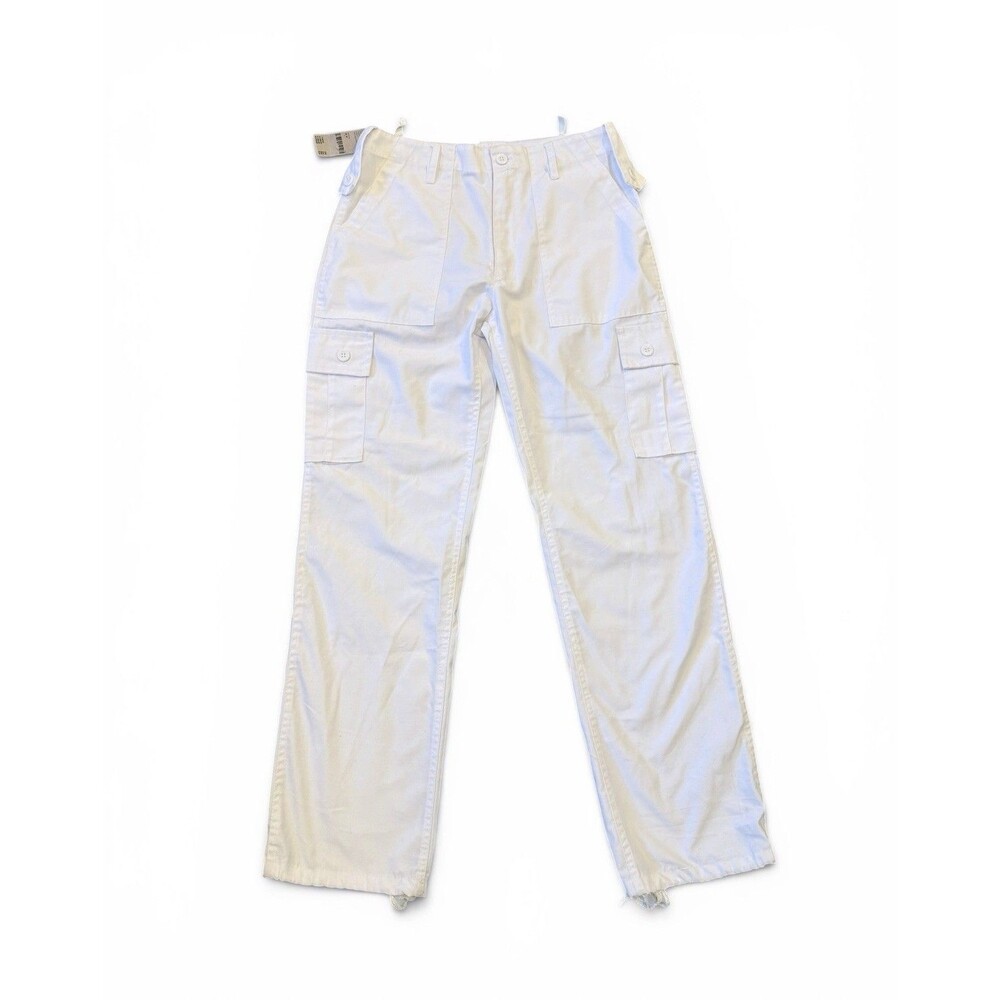 Urban Outfitters Urban Renewal Unisex Size 32 White Vintage Cargo Pants NWT Y2K